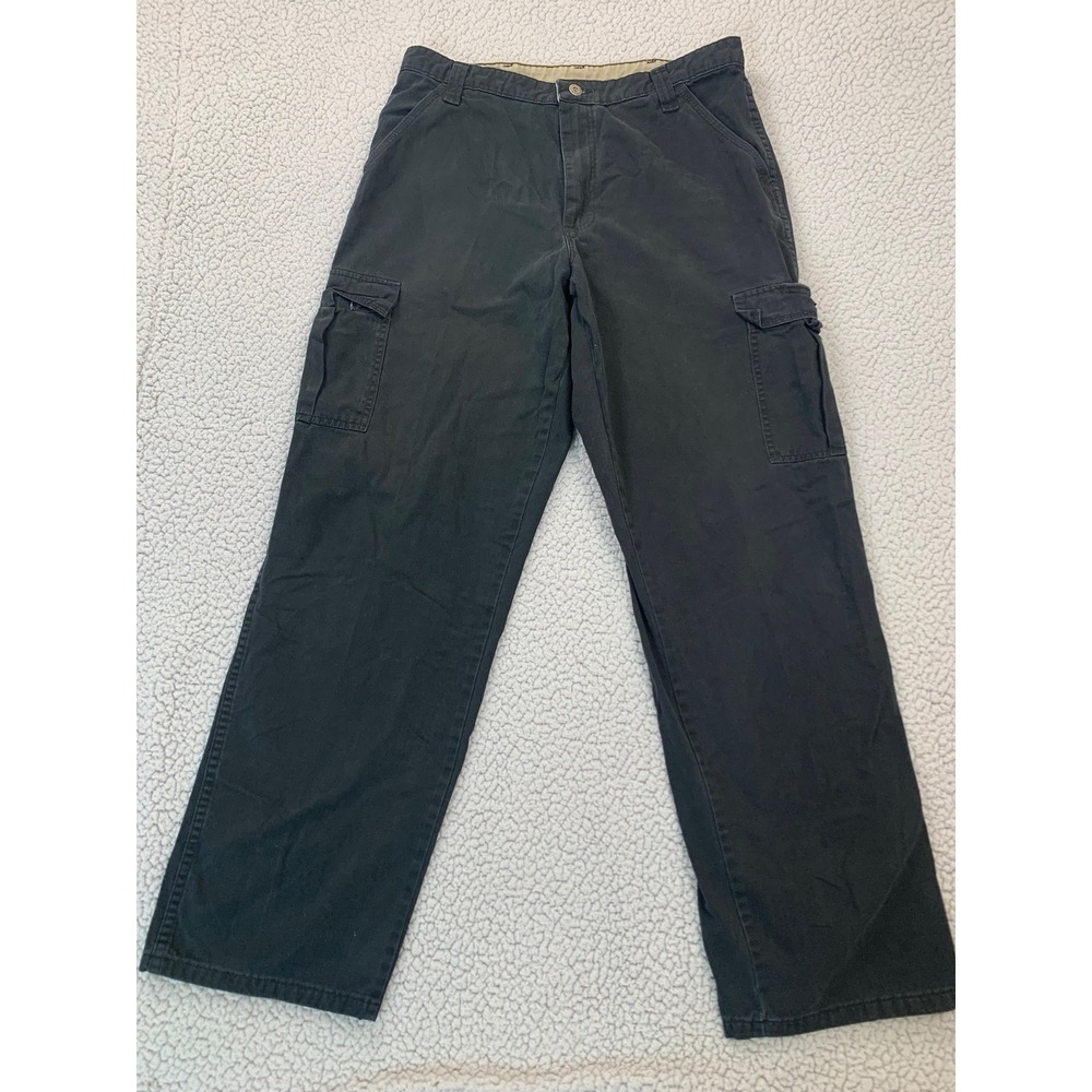 Wrangler Cargo Pants Mens 34x34 Black Cotton Straight Leg‎ 70LEWBL
